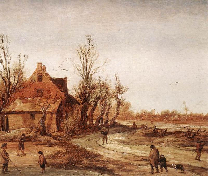 VELDE, Esaias van de Winter Landscape rt oil painting image